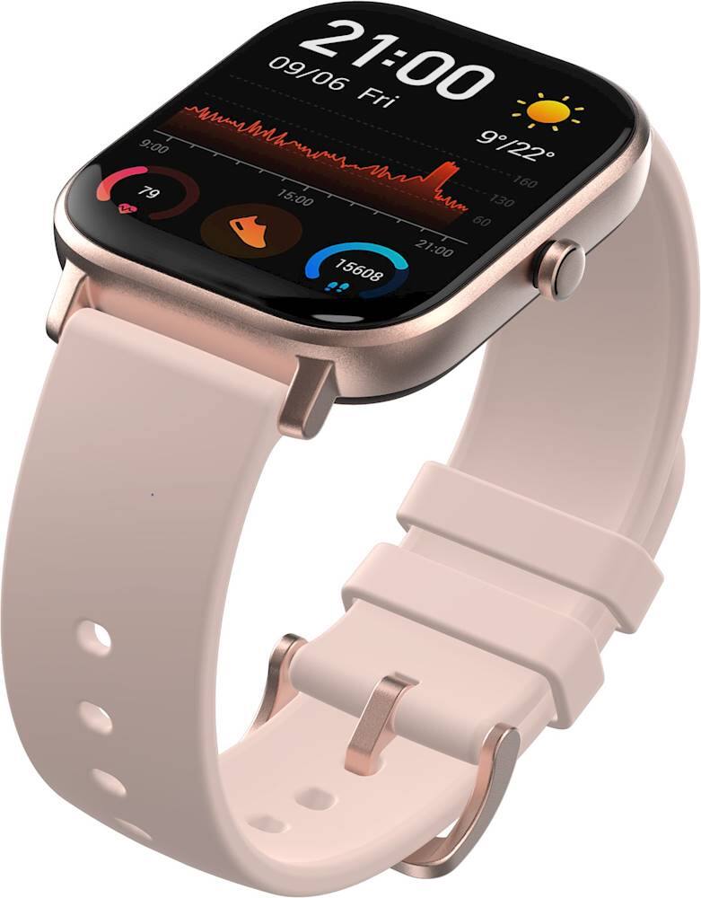 Alt View 14. Amazfit - GTS Smartwatch Aluminum 41.9mm - Rose Pink With Silicone Band.