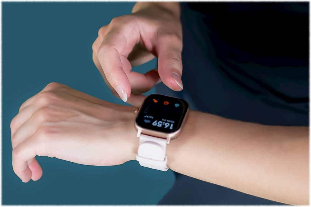 Alt View 18. Amazfit - GTS Smartwatch Aluminum 41.9mm - Rose Pink With Silicone Band.