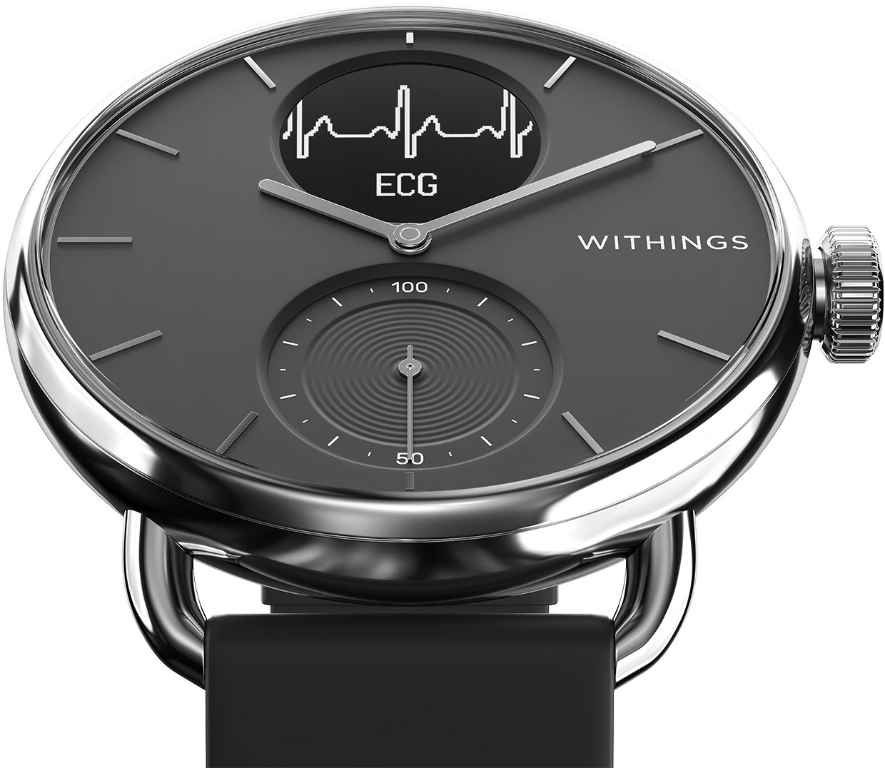 Withings ScanWatch heart - HWA09-MODEL ECG, Buy 38mm 2-ALL-INT Smartwatch Best and rate Hybrid with Black oximeter