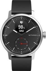 Withings - SCANWATCH - Hybrid Smartwatch with ECG, heart rate and oximeter - 42mm - Black - Front_Zoom