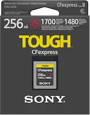 Front. Sony - TOUGH G Series - 256GB CFexpress Memory Card - Black.