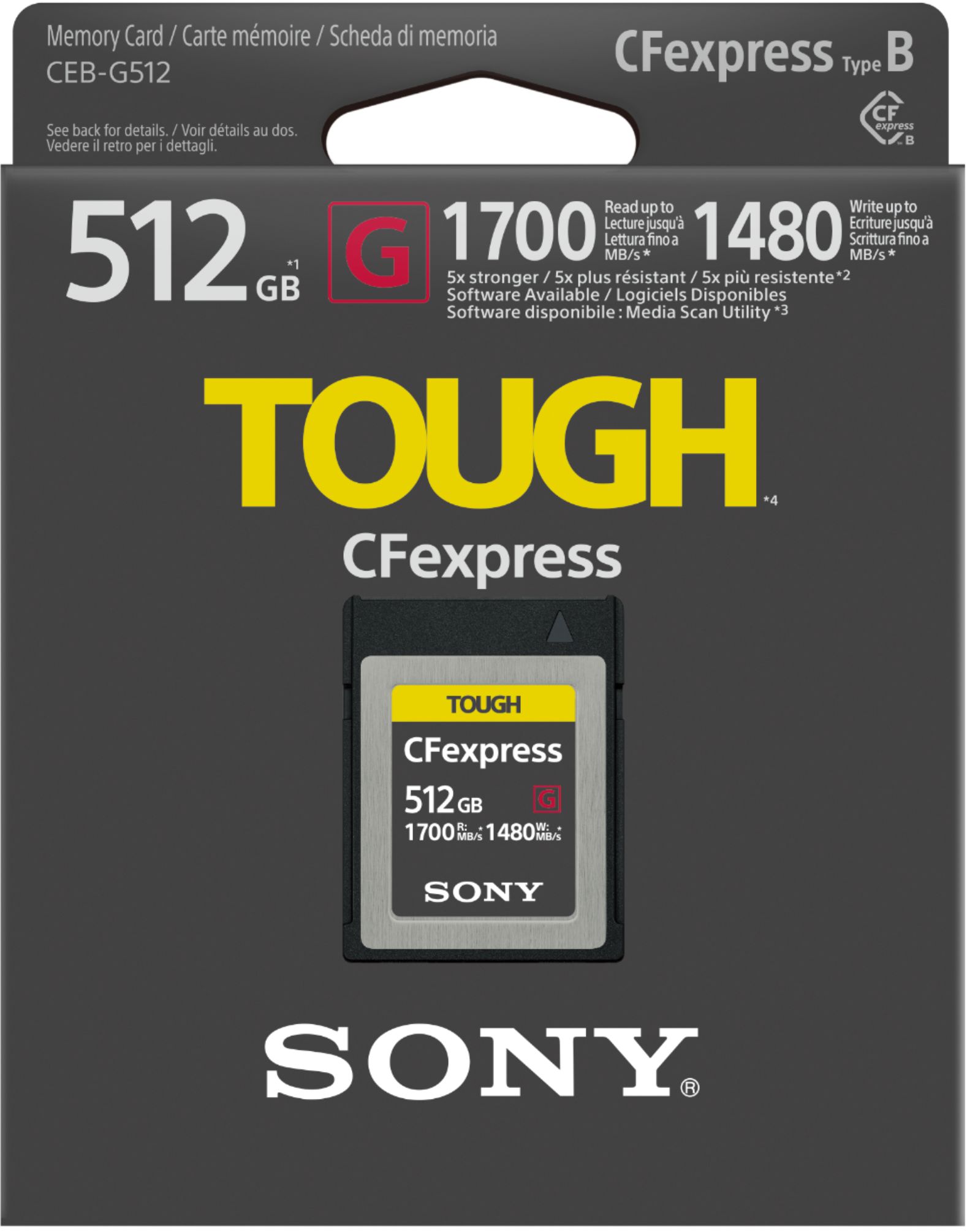 Sony TOUGH G Series 512GB CFexpress Memory Card - Best Buy