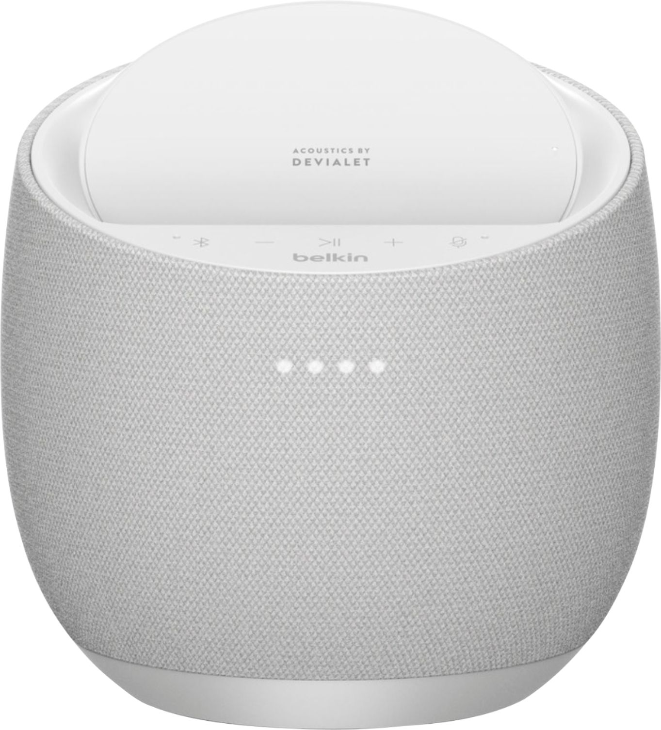 Belkin - SoundForm Elite Hi-Fi Smart Speaker + Wireless Charger with Google Assistant - White