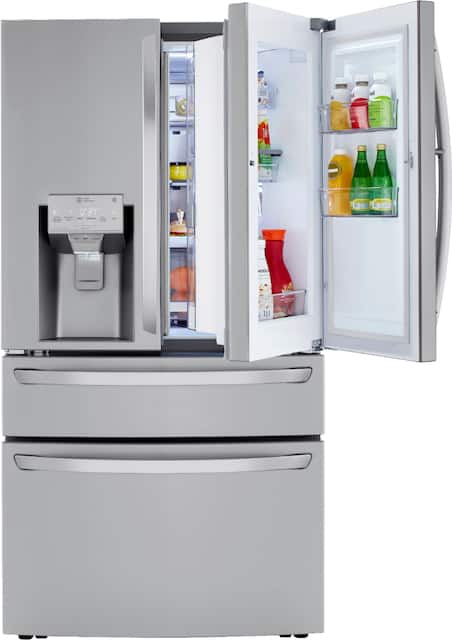 Lg Electronics 23 Cu Ft Counter Depth 3 Door French Door Refrigerator In Printproof Stainless Steel Lfcc22426s The Home Depot