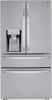 Alt View 12. LG - 22.5 Cu. Ft. 4-Door French Door-in-Door Counter-Depth Refrigerator with Craft Ice - PrintProof Stainless Steel.