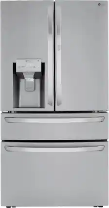 Alt View 12. LG - 22.5 Cu. Ft. 4-Door French Door-in-Door Counter-Depth Refrigerator with Craft Ice - PrintProof Stainless Steel.