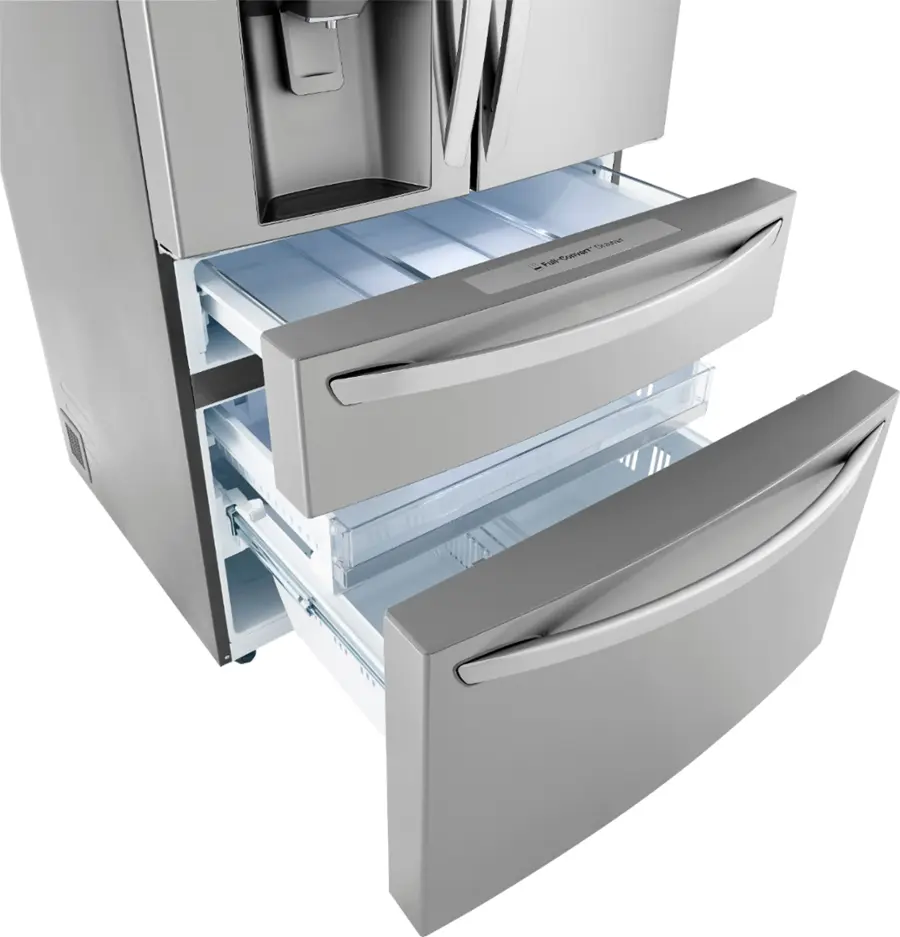 Alt View 14. LG - 22.5 Cu. Ft. 4-Door French Door-in-Door Counter-Depth Refrigerator with Craft Ice - PrintProof Stainless Steel.