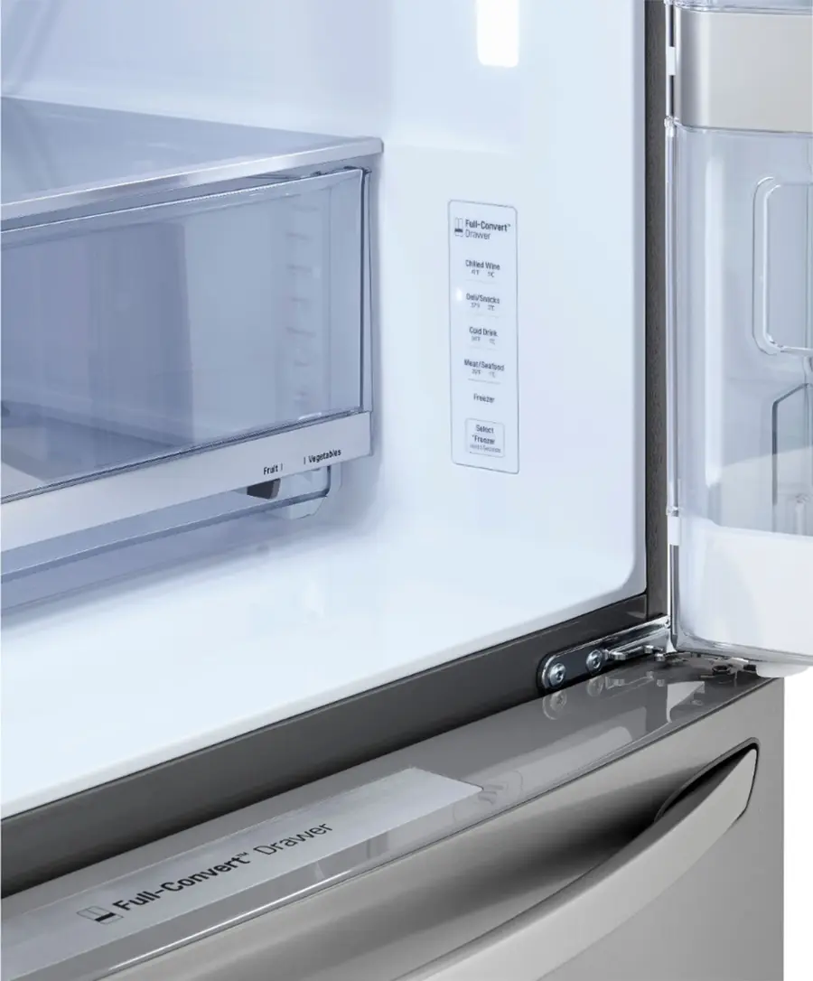 Alt View 15. LG - 22.5 Cu. Ft. 4-Door French Door-in-Door Counter-Depth Refrigerator with Craft Ice - PrintProof Stainless Steel.