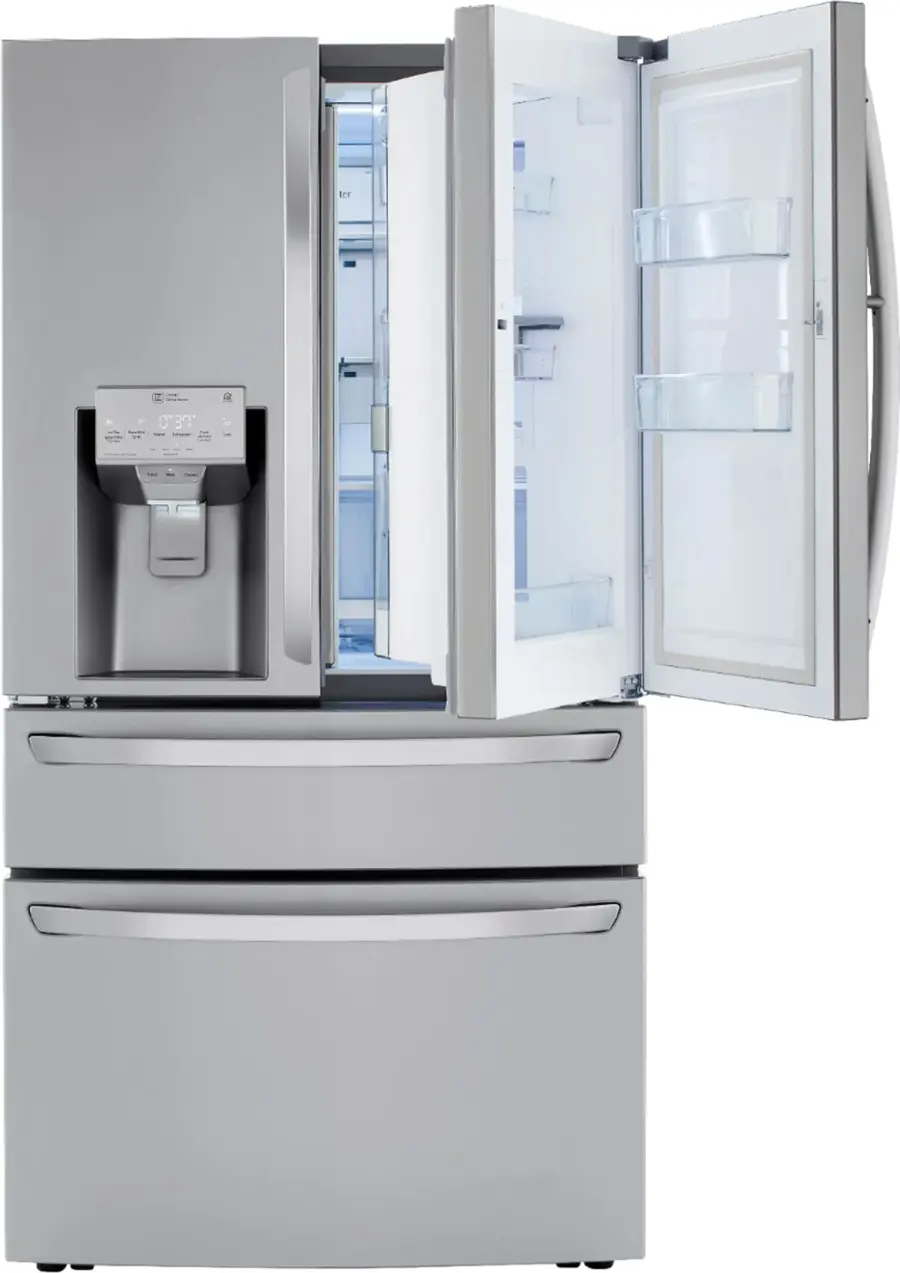 Alt View 17. LG - 22.5 Cu. Ft. 4-Door French Door-in-Door Counter-Depth Refrigerator with Craft Ice - PrintProof Stainless Steel.