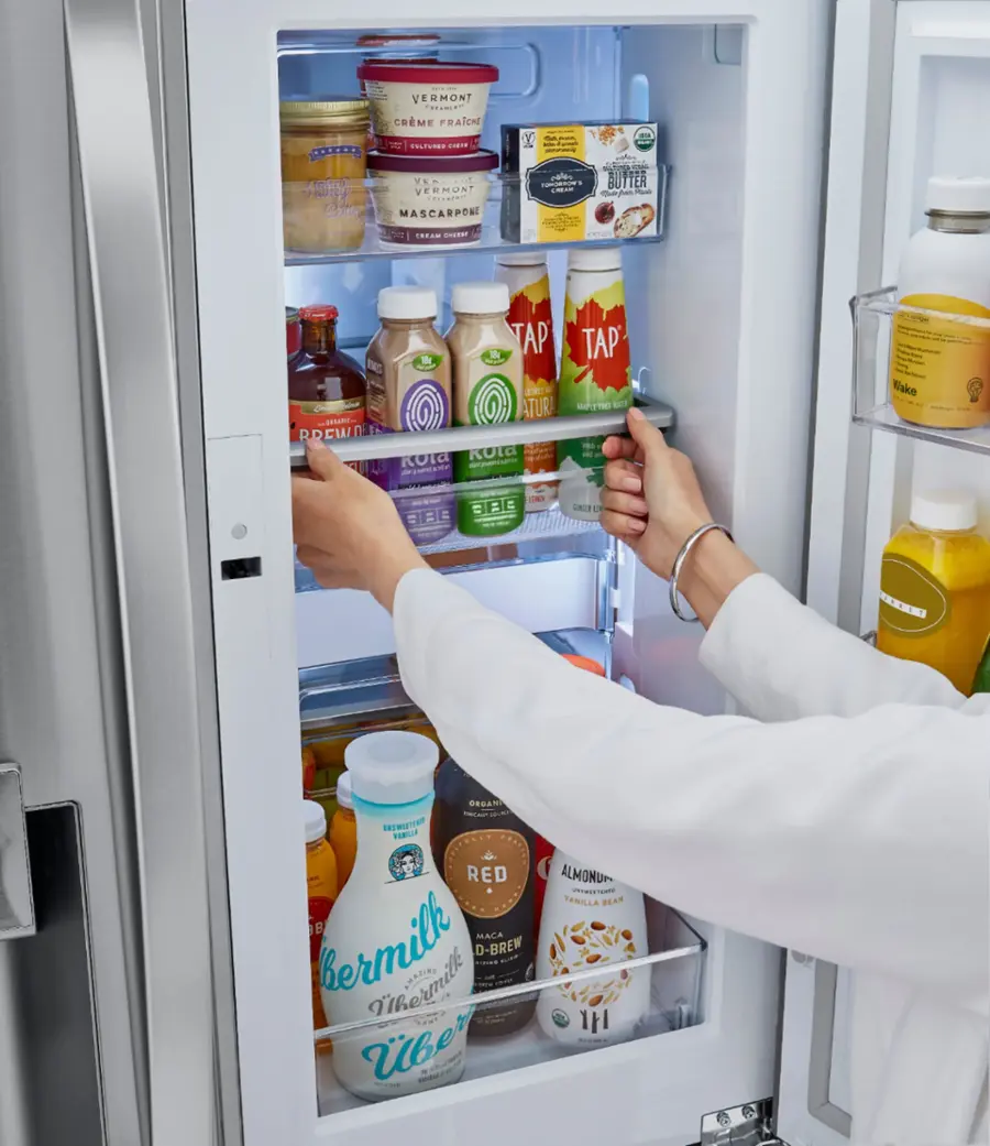 Alt View 18. LG - 22.5 Cu. Ft. 4-Door French Door-in-Door Counter-Depth Refrigerator with Craft Ice - PrintProof Stainless Steel.
