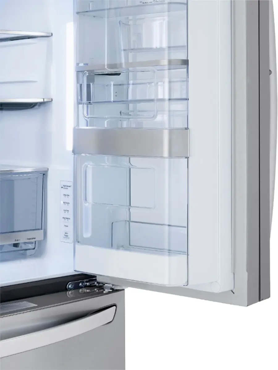 Alt View 20. LG - 22.5 Cu. Ft. 4-Door French Door-in-Door Counter-Depth Refrigerator with Craft Ice - PrintProof Stainless Steel.