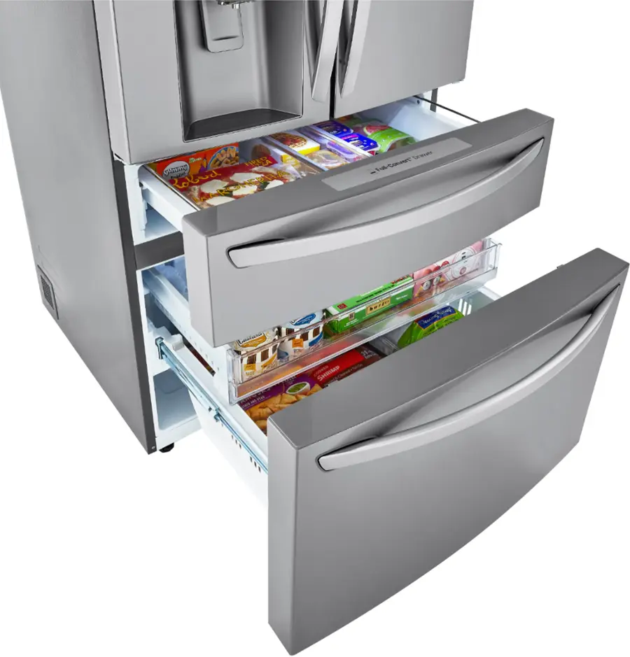 Alt View 29. LG - 22.5 Cu. Ft. 4-Door French Door-in-Door Counter-Depth Refrigerator with Craft Ice - PrintProof Stainless Steel.