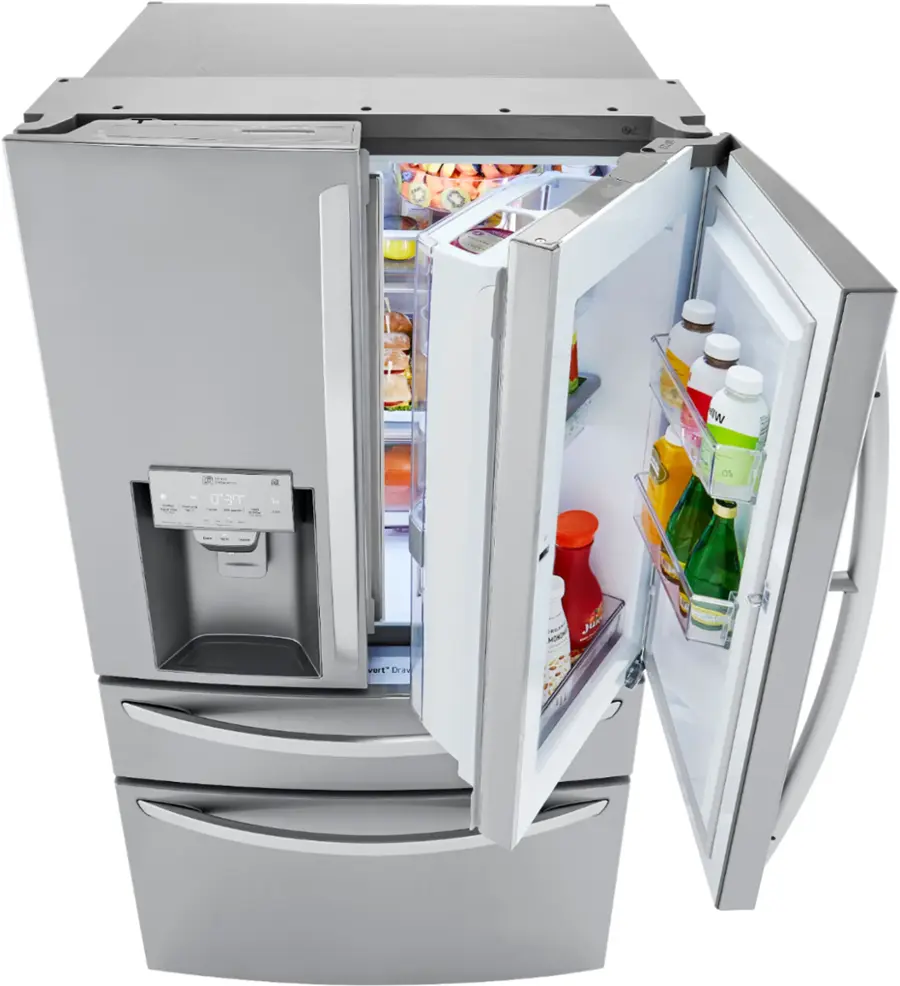 Alt View 31. LG - 22.5 Cu. Ft. 4-Door French Door-in-Door Counter-Depth Refrigerator with Craft Ice - PrintProof Stainless Steel.
