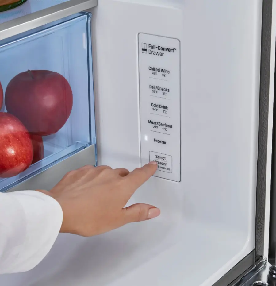 Alt View 32. LG - 22.5 Cu. Ft. 4-Door French Door-in-Door Counter-Depth Refrigerator with Craft Ice - PrintProof Stainless Steel.