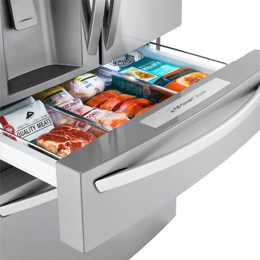 Alt View 33. LG - 22.5 Cu. Ft. 4-Door French Door-in-Door Counter-Depth Refrigerator with Craft Ice - PrintProof Stainless Steel.