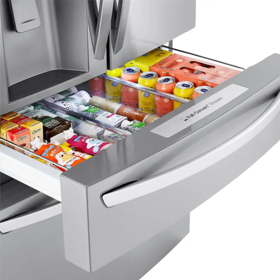 Alt View 34. LG - 22.5 Cu. Ft. 4-Door French Door-in-Door Counter-Depth Refrigerator with Craft Ice - PrintProof Stainless Steel.