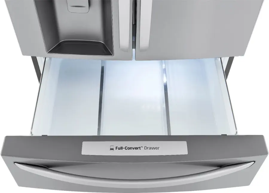 Alt View 35. LG - 22.5 Cu. Ft. 4-Door French Door-in-Door Counter-Depth Refrigerator with Craft Ice - PrintProof Stainless Steel.