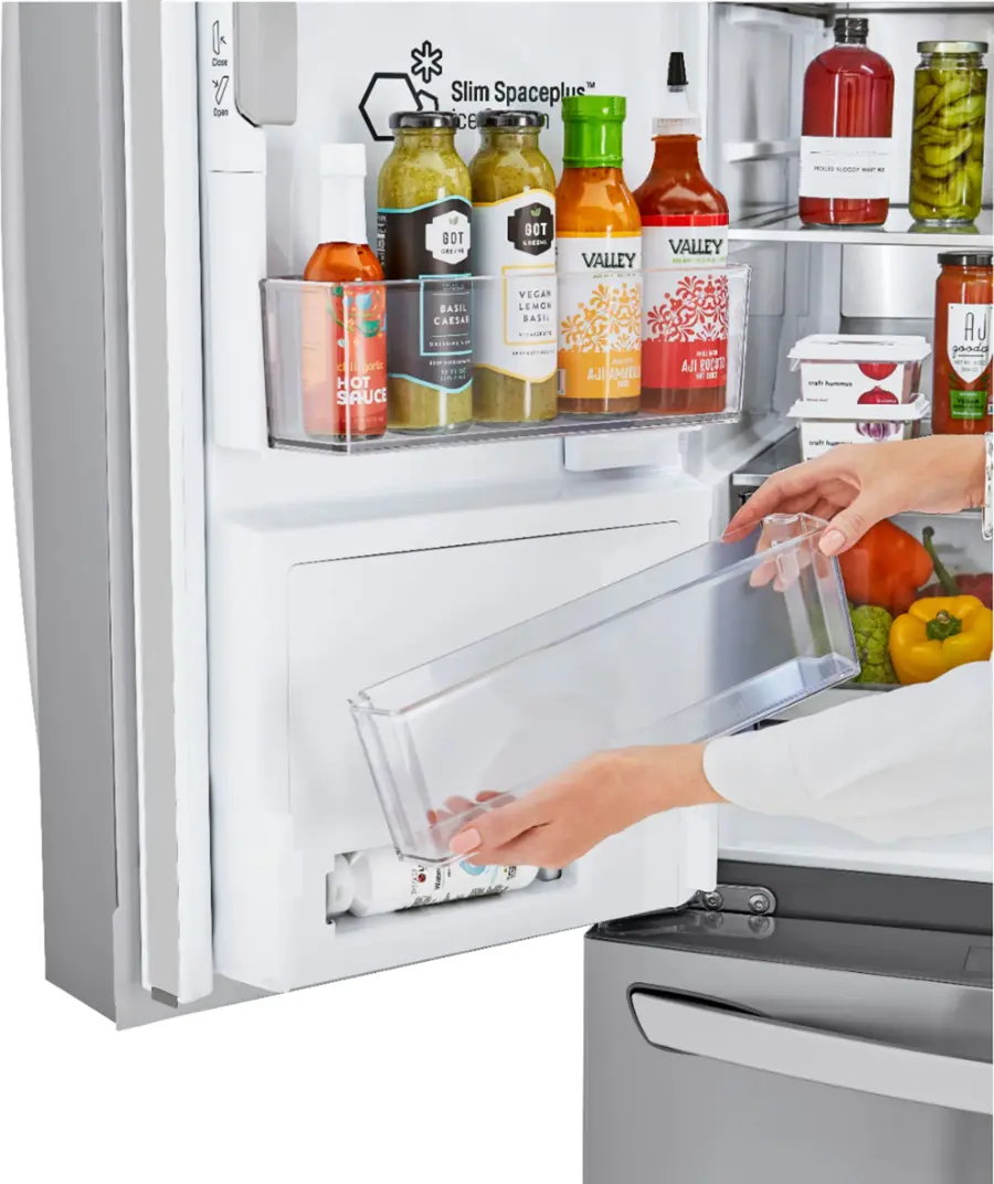Alt View 37. LG - 22.5 Cu. Ft. 4-Door French Door-in-Door Counter-Depth Refrigerator with Craft Ice - PrintProof Stainless Steel.