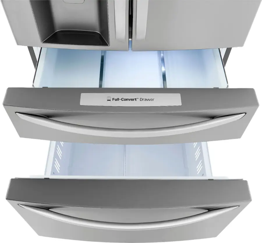 Alt View 4. LG - 22.5 Cu. Ft. 4-Door French Door-in-Door Counter-Depth Refrigerator with Craft Ice - PrintProof Stainless Steel.