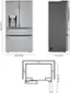 Left. LG - 22.5 Cu. Ft. 4-Door French Door-in-Door Counter-Depth Refrigerator with Craft Ice - PrintProof Stainless Steel.