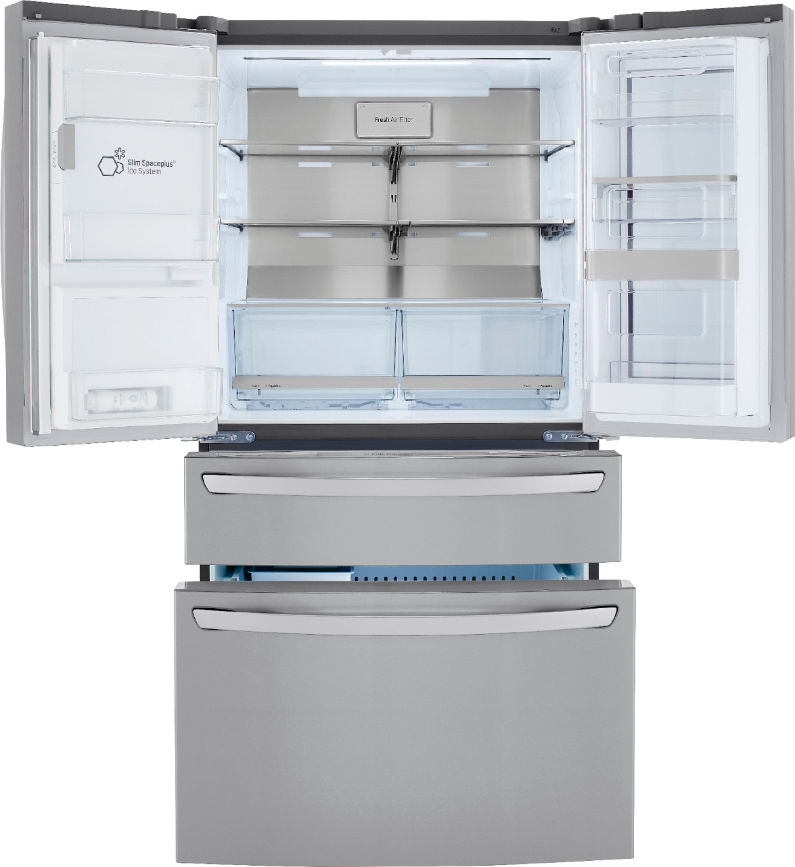 LG 22.5 Cu. Ft. 4-Door French Door-in-Door Counter-Depth Refrigerator with  Craft Ice Stainless Steel LRMVC2306S - Best Buy