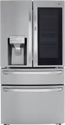 Alt View 20. LG - 22.5 Cu. Ft. 4-Door French Door-in-Door Counter-Depth Refrigerator with Craft Ice - PrintProof Stainless Steel.