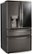 Angle Zoom. LG - 22.5 Cu. Ft. 4-Door French Door Counter-Depth Refrigerator with InstaView Door-in-Door and Craft Ice - Black stainless steel.