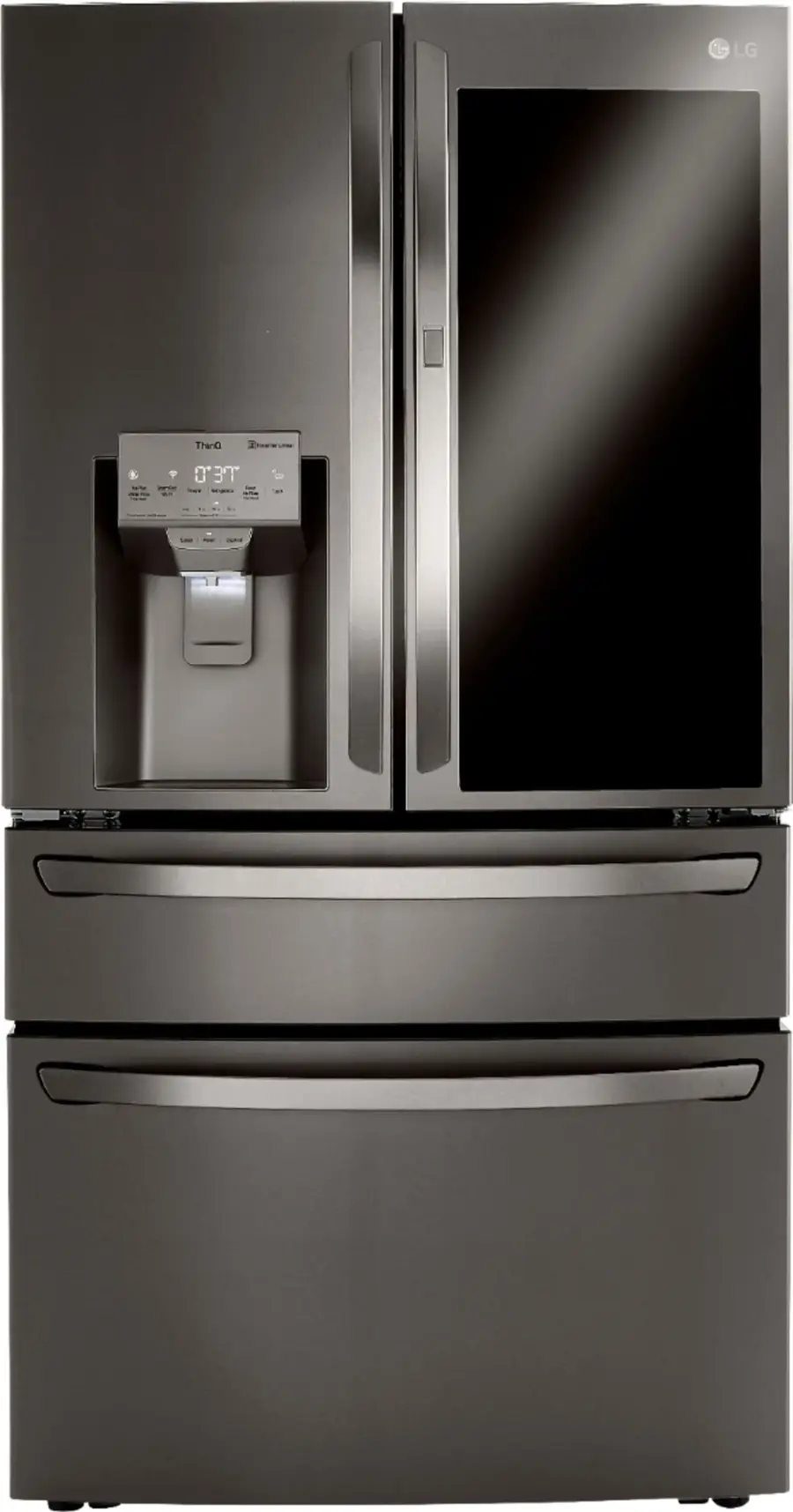 Alt View 13. LG - 22.5 Cu. Ft. 4-Door French Door-in-Door Counter-Depth Refrigerator with Craft Ice - PrintProof Black Stainless Steel.