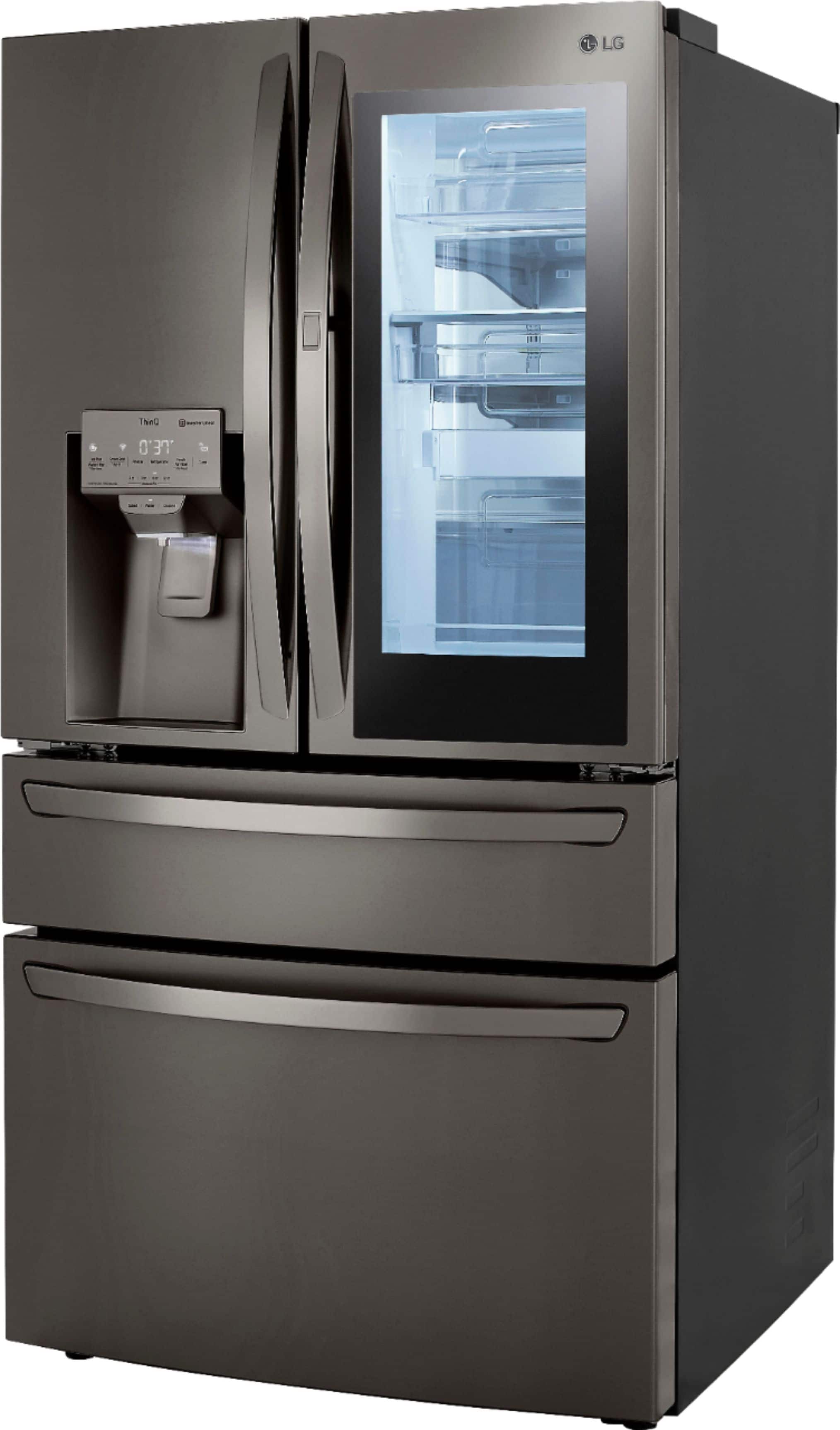 Alt View 14. LG - 22.5 Cu. Ft. 4-Door French Door-in-Door Counter-Depth Refrigerator with Craft Ice - PrintProof Black Stainless Steel.