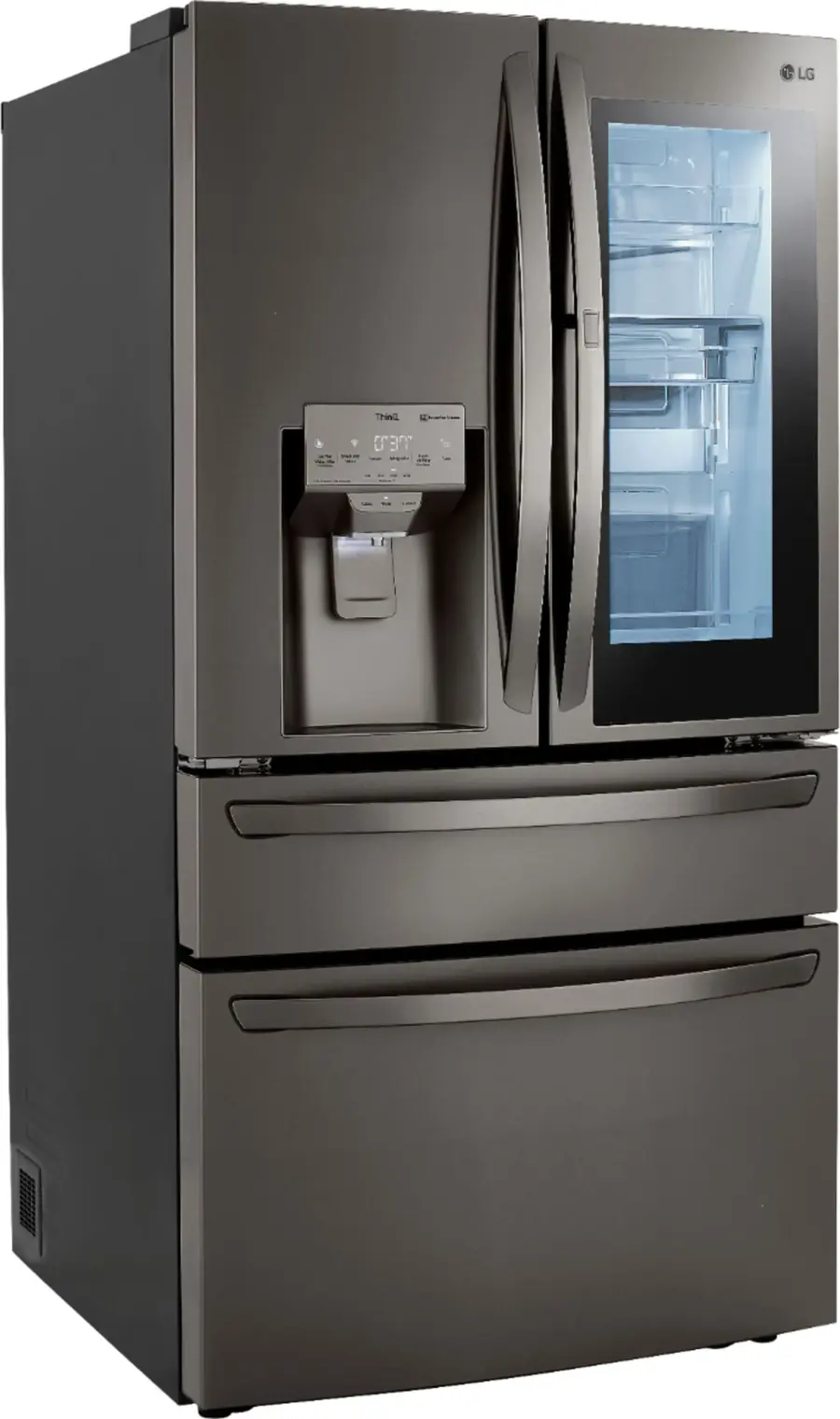 Alt View 15. LG - 22.5 Cu. Ft. 4-Door French Door-in-Door Counter-Depth Refrigerator with Craft Ice - PrintProof Black Stainless Steel.