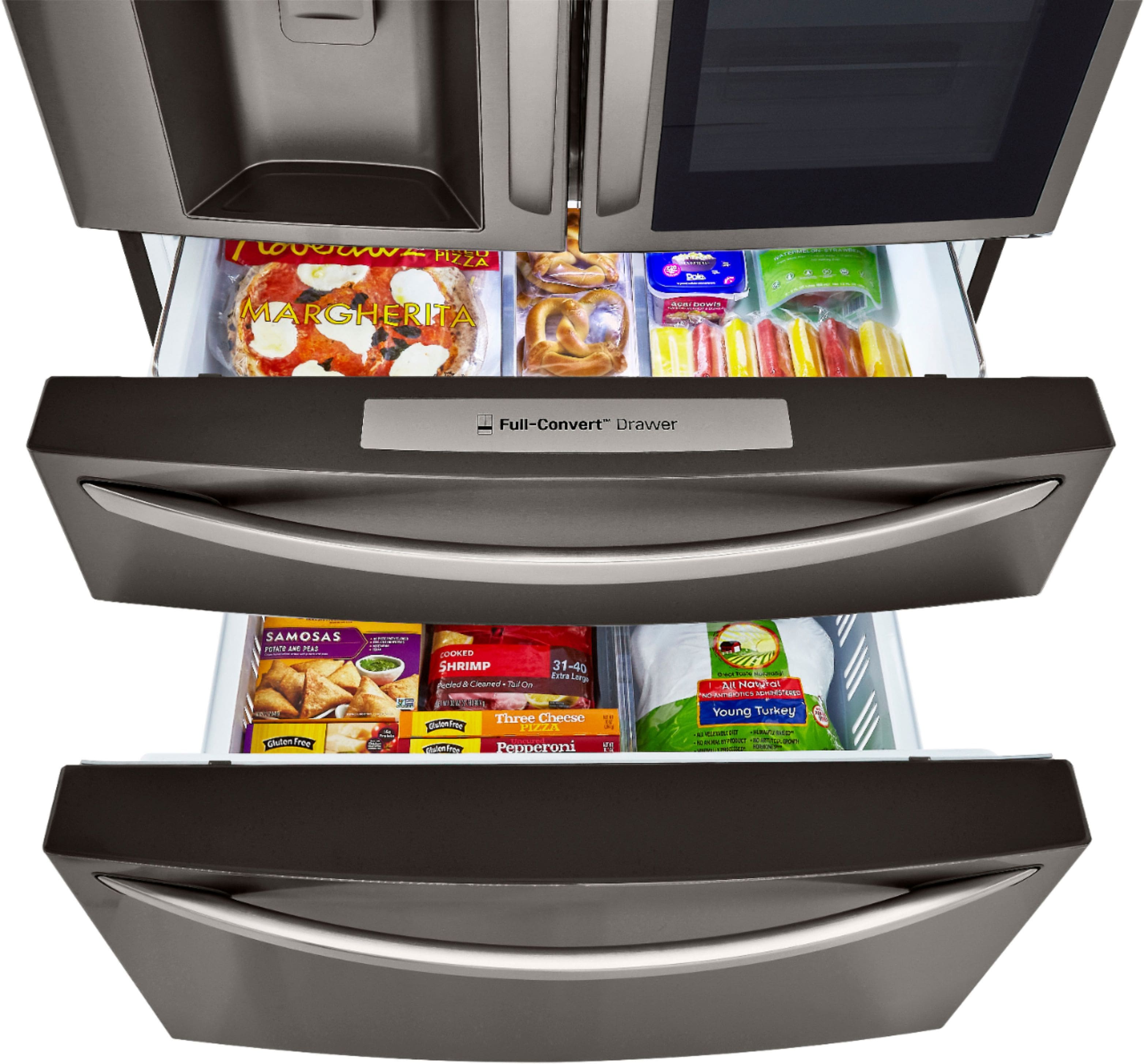 Alt View 25. LG - 22.5 Cu. Ft. 4-Door French Door-in-Door Counter-Depth Refrigerator with Craft Ice - PrintProof Black Stainless Steel.