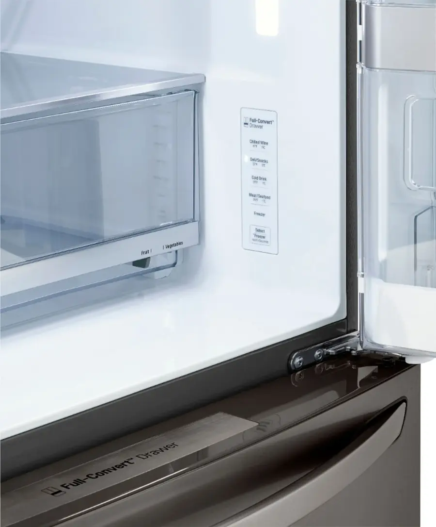 Alt View 28. LG - 22.5 Cu. Ft. 4-Door French Door-in-Door Counter-Depth Refrigerator with Craft Ice - PrintProof Black Stainless Steel.