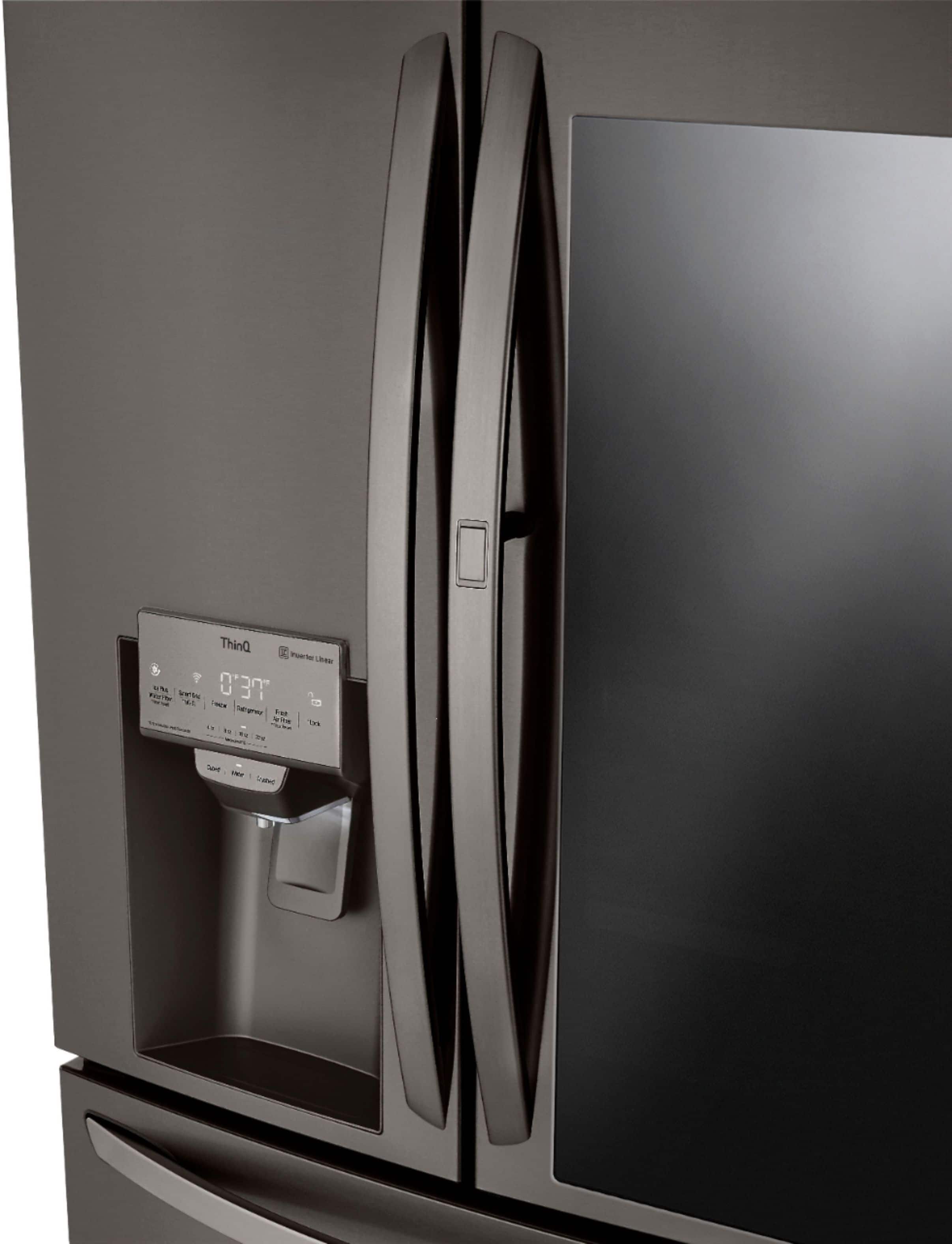 Alt View 32. LG - 22.5 Cu. Ft. 4-Door French Door-in-Door Counter-Depth Refrigerator with Craft Ice - PrintProof Black Stainless Steel.