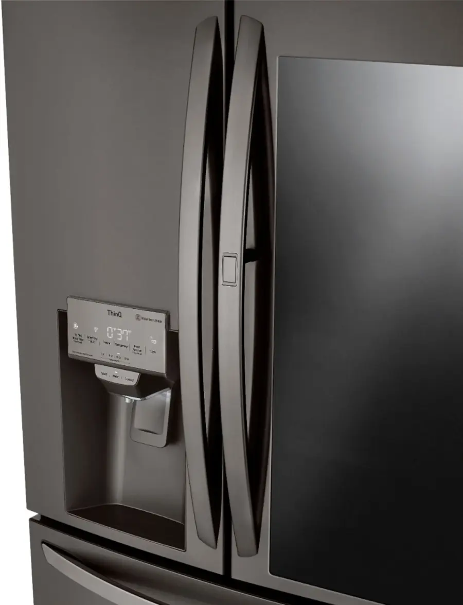 Alt View 32. LG - 22.5 Cu. Ft. 4-Door French Door-in-Door Counter-Depth Refrigerator with Craft Ice - PrintProof Black Stainless Steel.
