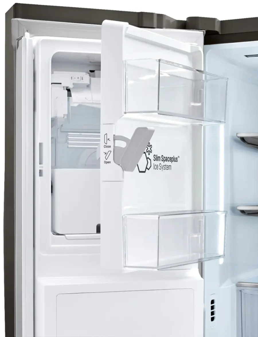 Alt View 37. LG - 22.5 Cu. Ft. 4-Door French Door-in-Door Counter-Depth Refrigerator with Craft Ice - PrintProof Black Stainless Steel.