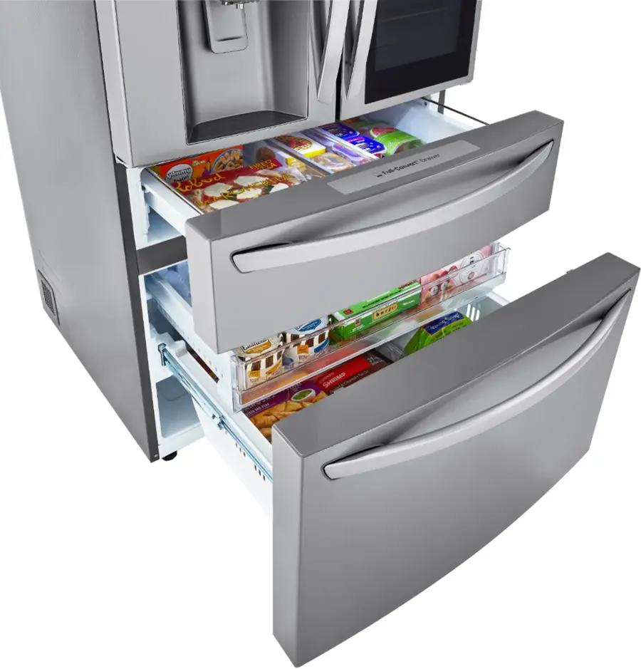 Alt View 27. LG - 29.5 Cu. Ft. 4-Door French Door-in-Door Refrigerator with Craft Ice - PrintProof Stainless Steel.