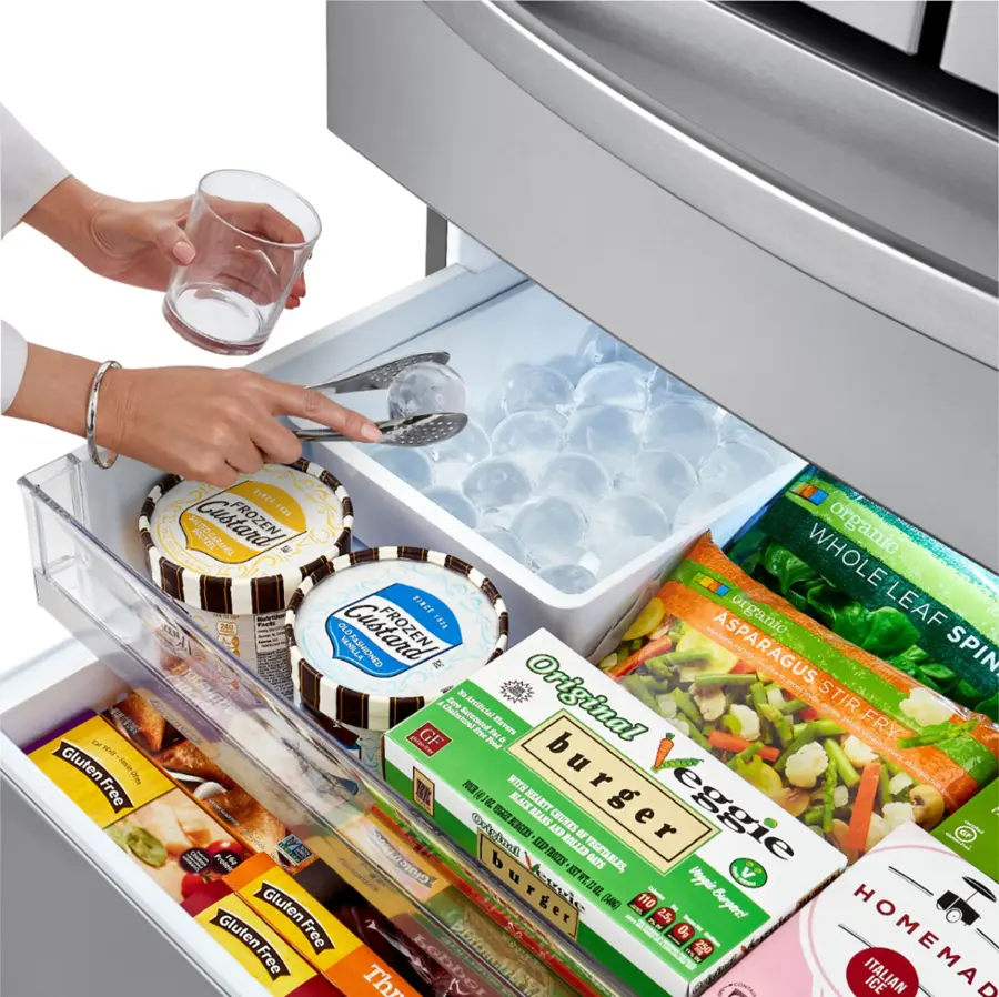 Alt View 35. LG - 29.5 Cu. Ft. 4-Door French Door-in-Door Refrigerator with Craft Ice - PrintProof Stainless Steel.