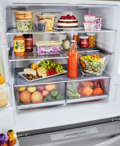LG - 29.5 Cu. Ft. 4-Door French Door-in-Door Refrigerator with Craft Ice - Stainless Steel