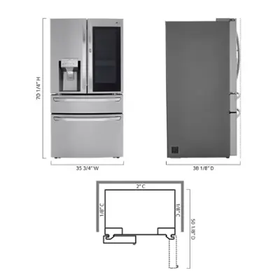LG - 29.5 Cu. Ft. 4-Door French Door-in-Door Refrigerator with Craft Ice - Stainless Steel