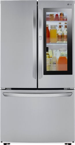 LG - 22.6 Cu. Ft. French InstaView Door-in-Door Counter-Depth Refrigerator with Ice Maker - PrintProof Stainless Steel was $2249.99 now $1699.99 (24.0% off)