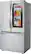 Left. LG - 22.6 Cu. Ft. French InstaView Door-in-Door Counter-Depth Refrigerator with Ice Maker - Stainless Steel.