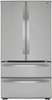 LG - 22.7 Cu. Ft. 4-Door French Door Counter-Depth Refrigerator with Double Freezer and Internal Water Dispenser - Stainless steel