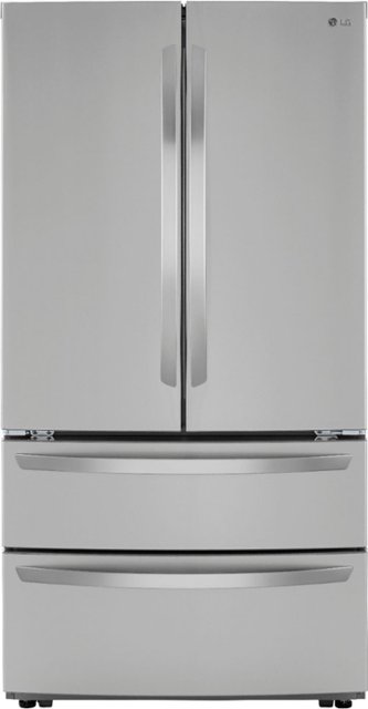 Front Zoom. LG - 22.7 Cu. Ft. 4-Door French Door Counter-Depth Refrigerator with Double Freezer and Internal Water Dispenser - Stainless steel.