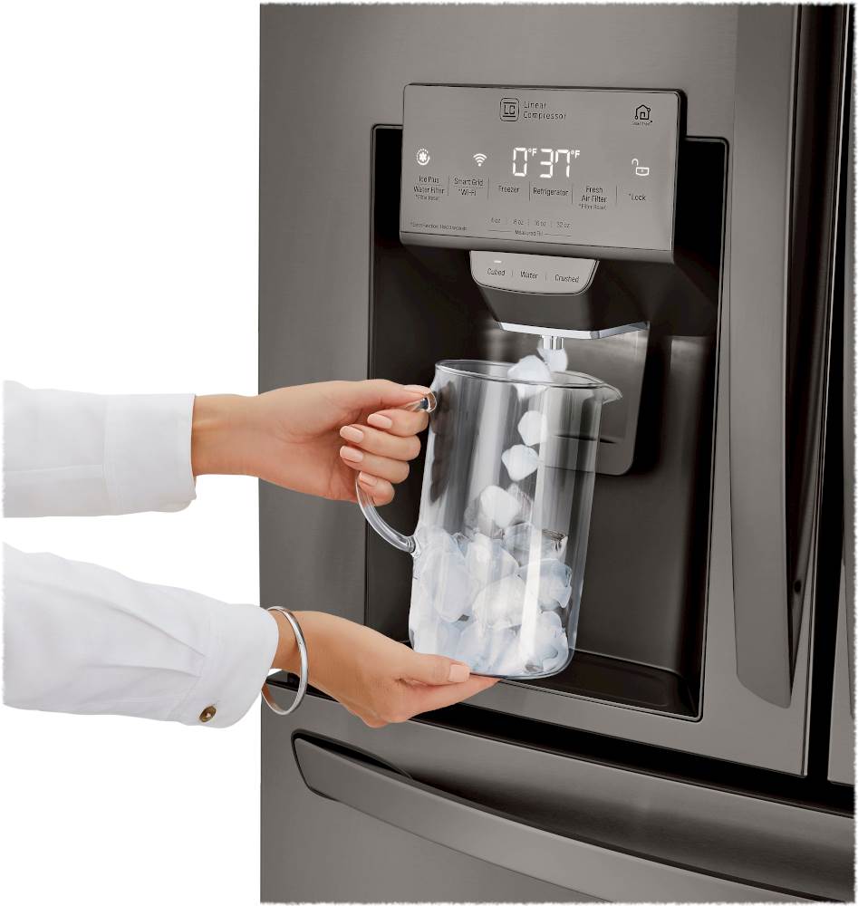 Best Buy: LG 22.5 Cu. Ft. 4-Door French Door Counter-Depth Refrigerator ...