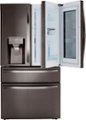 Front Zoom. LG - 29.5 Cu. Ft. 4-Door French Door Refrigerator with InstaView Door-in-Door and Craft Ice - Black stainless steel.