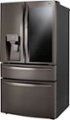 Left Zoom. LG - 29.5 Cu. Ft. 4-Door French Door Refrigerator with InstaView Door-in-Door and Craft Ice - Black stainless steel.