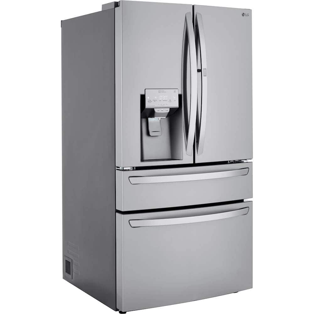 Angle. LG - 29.5 Cu. Ft. 4-Door French Door-in-Door Smart Refrigerator with Craft Ice - PrintProof Stainless Steel.