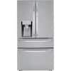 Front. LG - 29.5 Cu. Ft. 4-Door French Door-in-Door Smart Refrigerator with Craft Ice - PrintProof Stainless Steel.