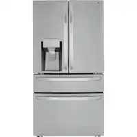 LG - 29.5 Cu. Ft. 4-Door French Door-in-Door Smart Refrigerator with Craft Ice - Stainless Steel - Front_Zoom
