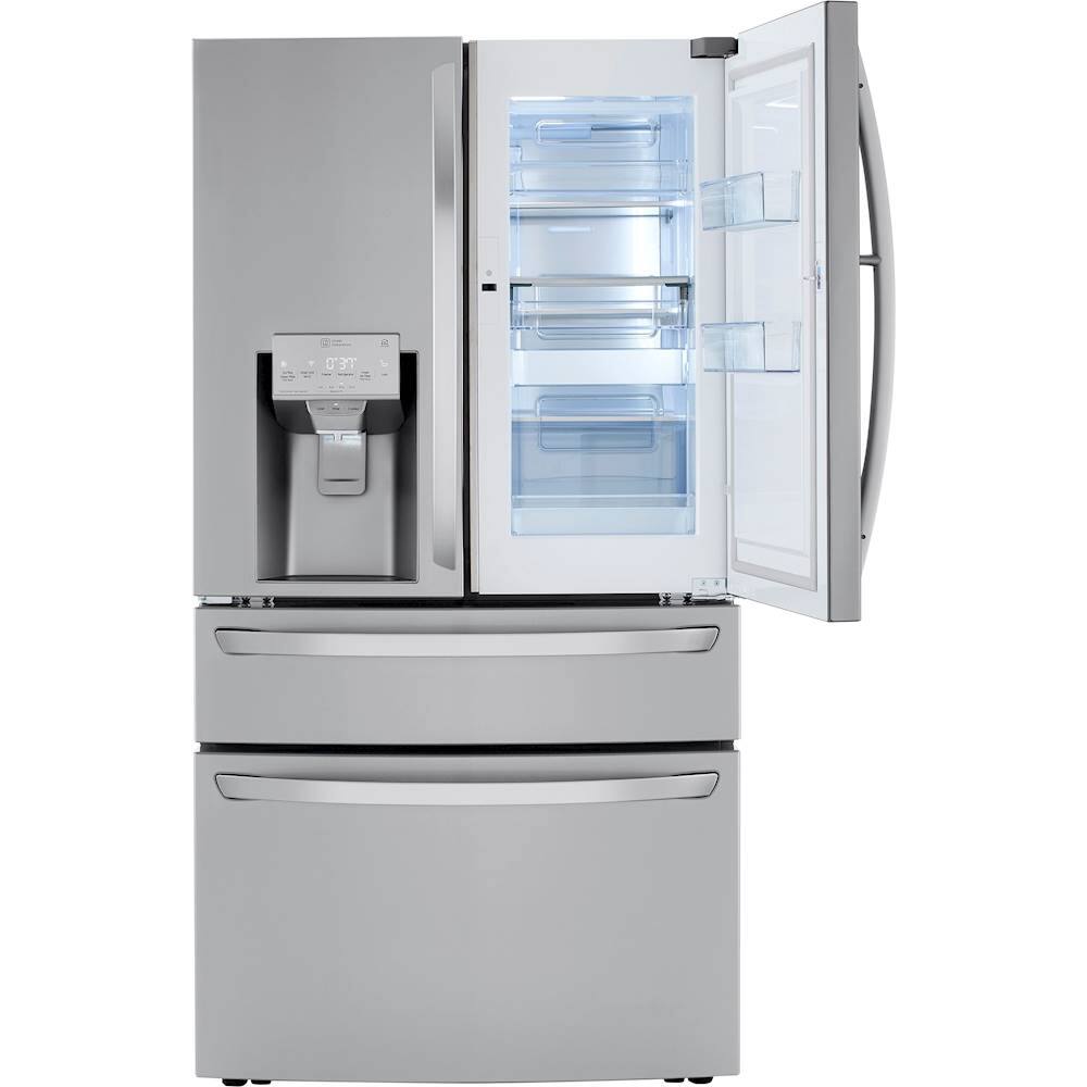 Alt View 12. LG - 29.5 Cu. Ft. 4-Door French Door-in-Door Smart Refrigerator with Craft Ice - PrintProof Stainless Steel.